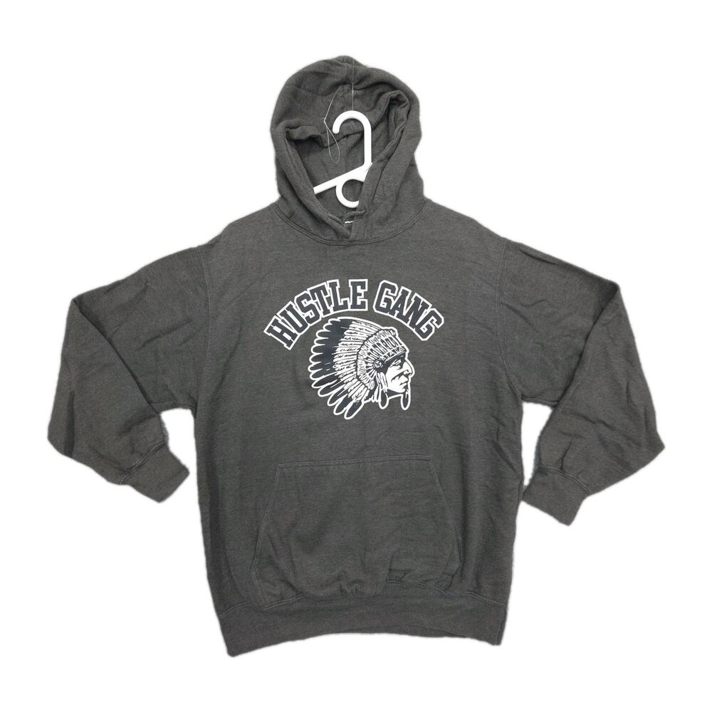 Hustle Gang Hoodie Mens Medium TI TIP Grand Hustle Indian Chief Y2k Sweatshirt